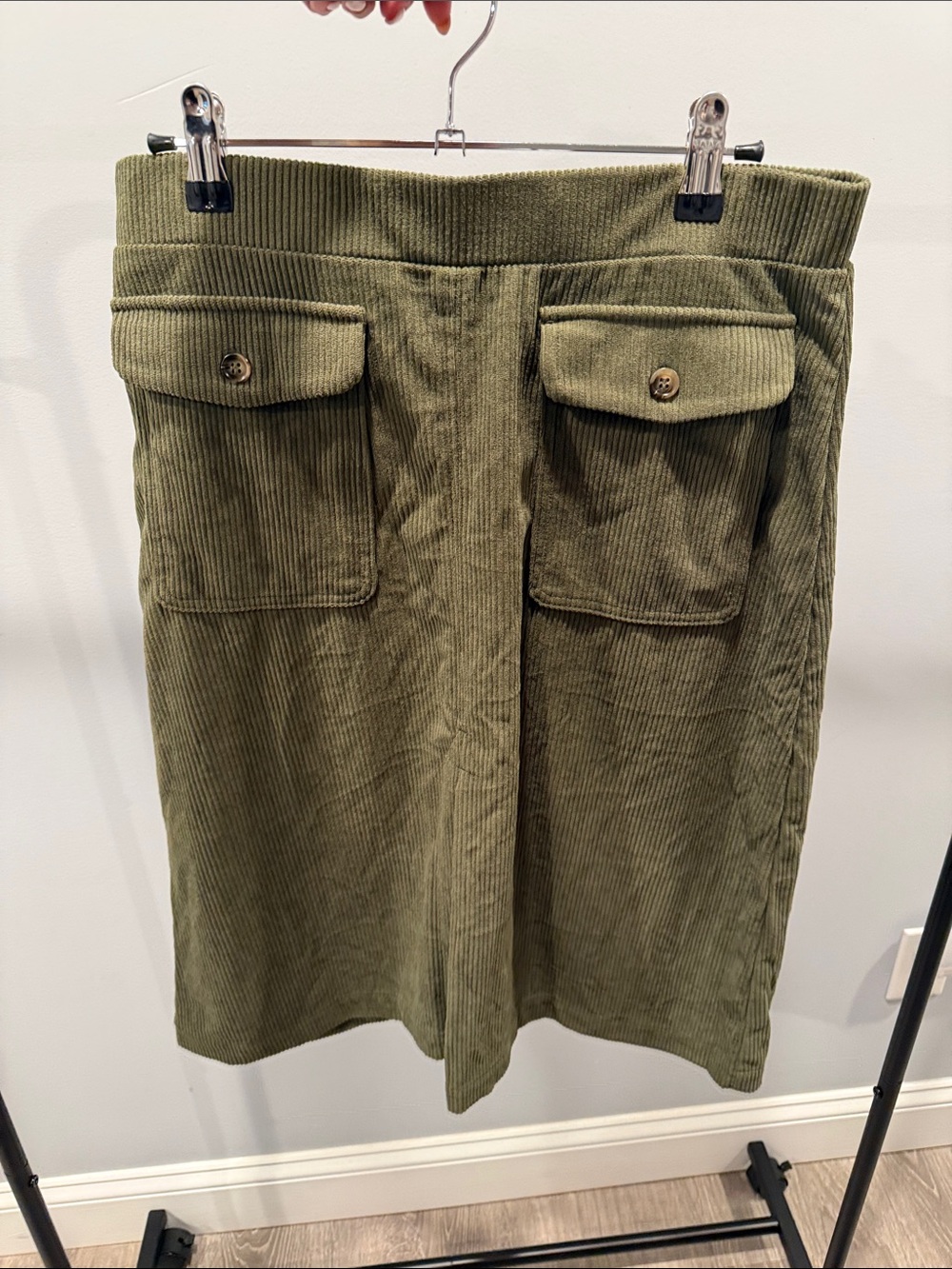 Halara Olive Green Corduroy Pocket Skirt - Women
